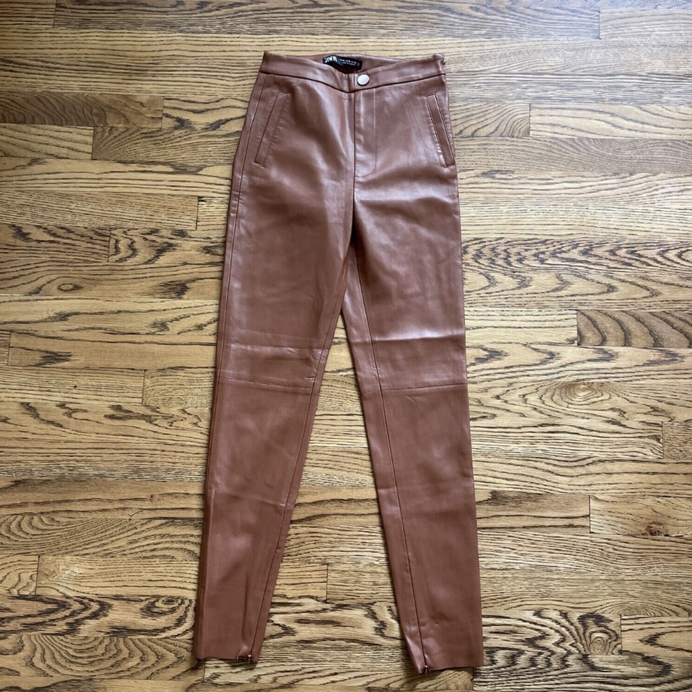Faux leather pants from Zara
